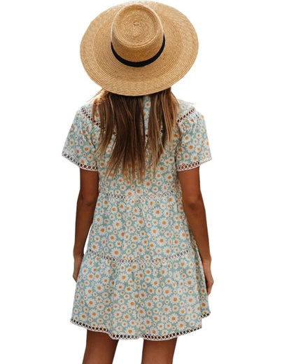 Short Sleeve Floral Sundress