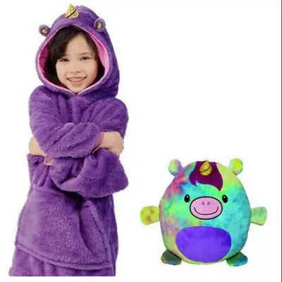 Kids Blankets Pets Blanket Hoodie Soft Plush