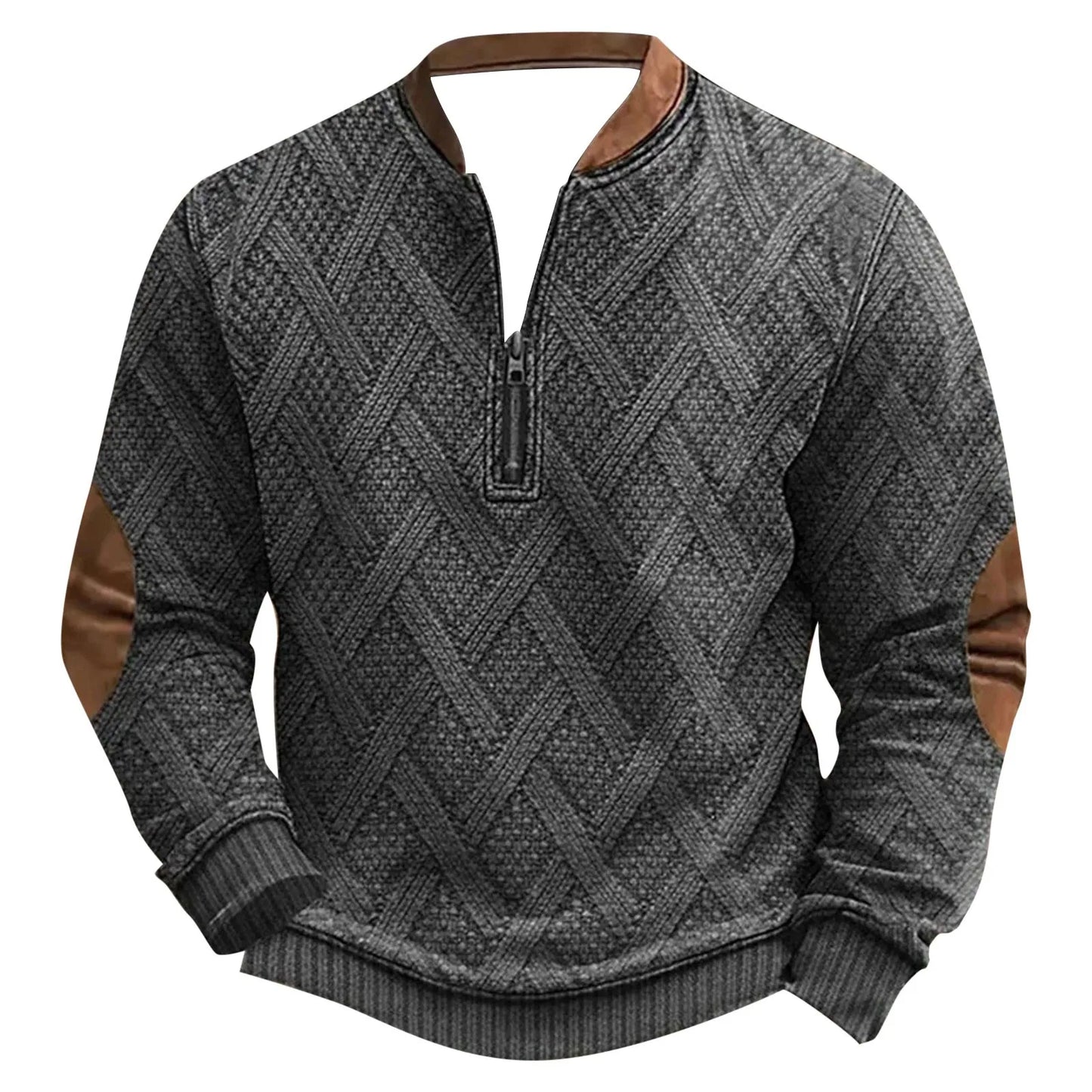 Men's Outdoor Casual Pullover Fashion Textured Daily Sweatshirt