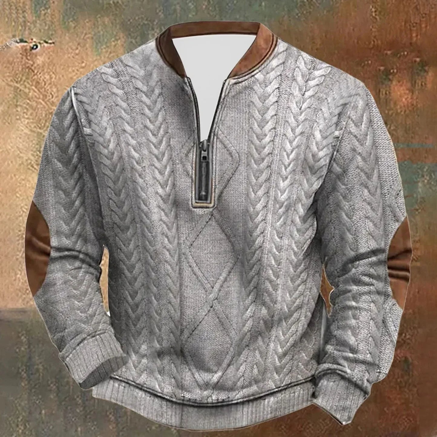 Men's Outdoor Casual Pullover Fashion Textured Daily Sweatshirt