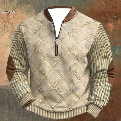 Men's Outdoor Casual Pullover Fashion Textured Daily Sweatshirt