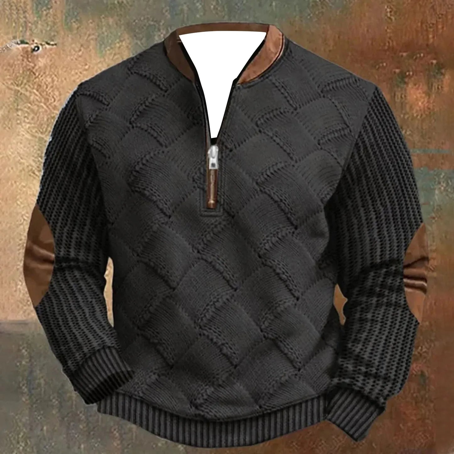 Men's Outdoor Casual Pullover Fashion Textured Daily Sweatshirt