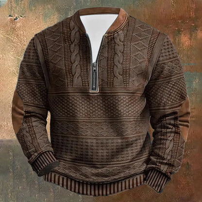 Trendy Oversize Sweatshirts For Man - Casual Long Sleeve Hoodless Pullover, Textured Fabric