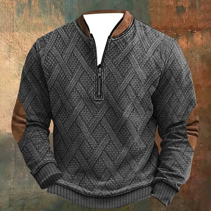 Men's Outdoor Casual Pullover Fashion Textured Daily Sweatshirt