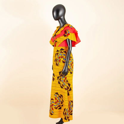 African Ankara Print Wax Batik Women's Dresses