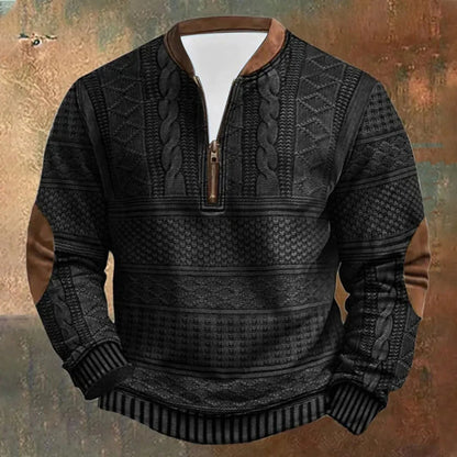 Trendy Oversize Sweatshirts For Man - Casual Long Sleeve Hoodless Pullover, Textured Fabric