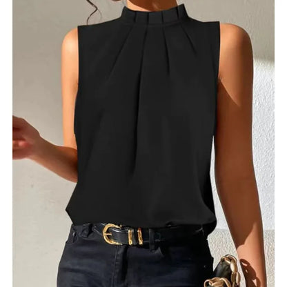 Fashion Off-Shoulder Black Office Ladies Casual Short Sleeve Top/Shirt/Blouse