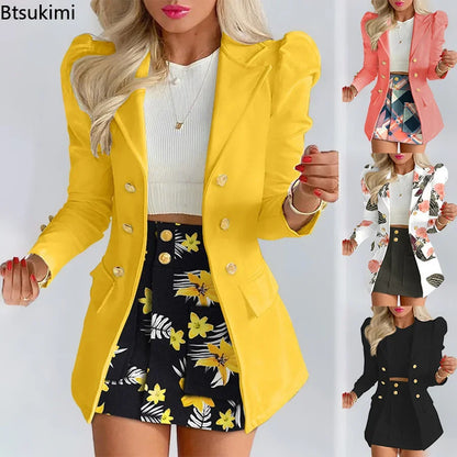 Printed Jacket and Mini Skirt Set I