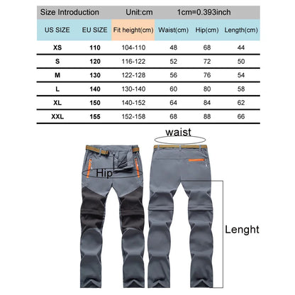 Children Summer Hiking Travel Pants Outing Patchwork Kids Boys Girls Belt Sport Quick Dry Prevent UV Camping Trousers