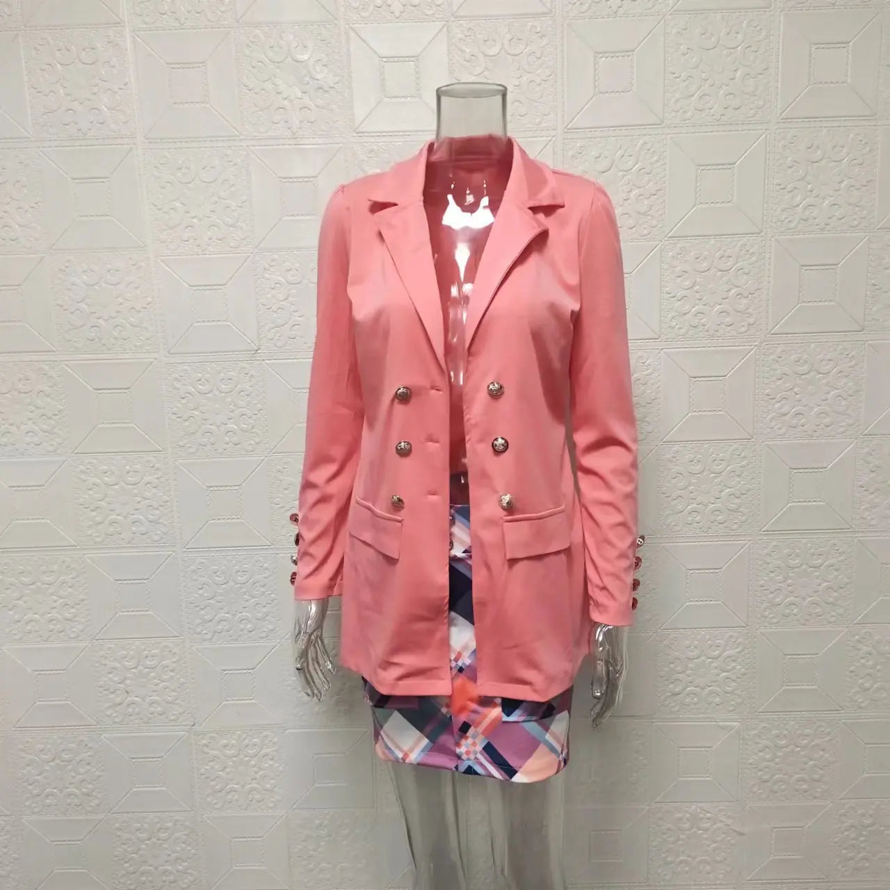 Printed Jacket With Mini Skirt Two Piece Set II