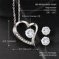 FOREVER LOVE NECKLACE & CUBIC ZIRCONIA EARRRINGS SET