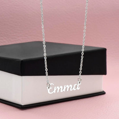 CUSTOM NAME NECKLACE WITH MESSAGE CARD