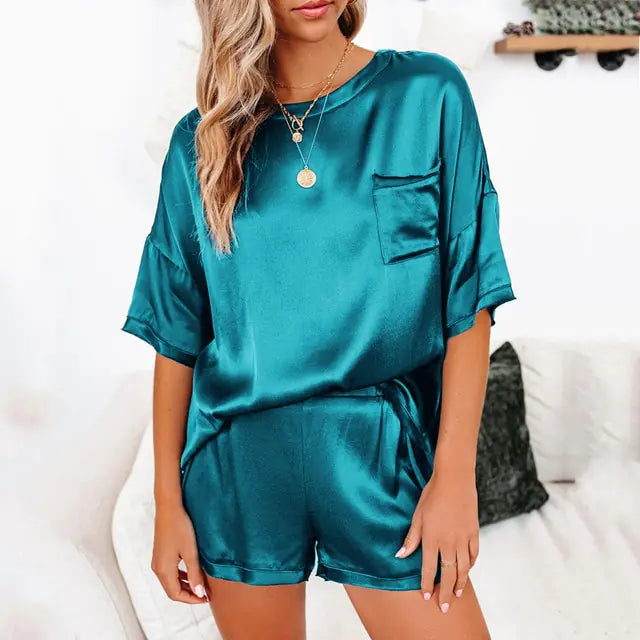 Satin Pajamas Set Women