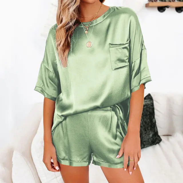 Satin Pajamas Set Women