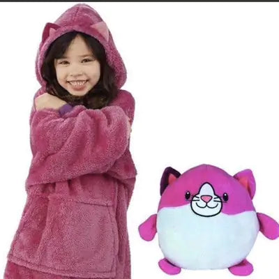 Kids Blankets Pets Blanket Hoodie Soft Plush