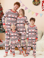 Family Loungewear; Parent-Child Plaid Patchwork Printed Loungewear