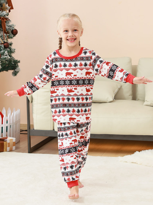 Family Loungewear; Parent-Child Plaid Patchwork Printed Loungewear