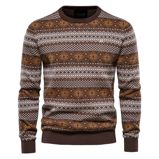 AIOPESON Spliced Cotton Men's Sweater