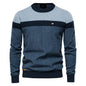 AIOPESON Spliced Cotton Men's Sweater