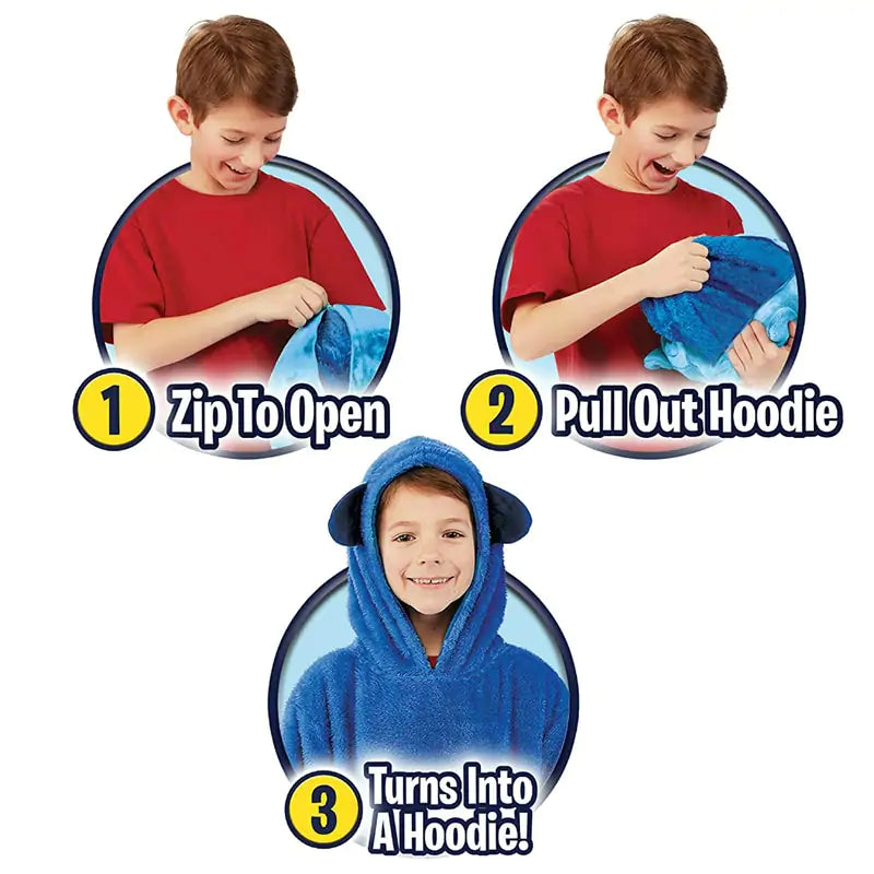 Kids Blankets Pets Blanket Hoodie Soft Plush