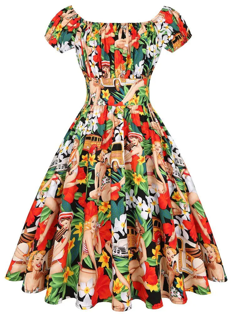 Rockabilly Women Swing Dress