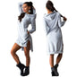 The Irregular Hooded Long Sleeve Dress Sweatshirt