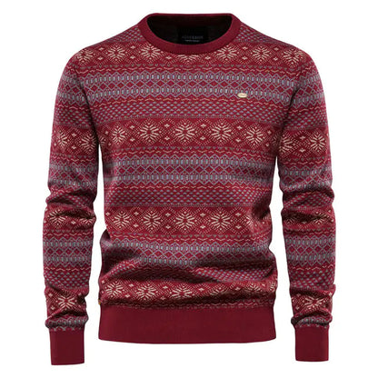 AIOPESON Spliced Cotton Men's Sweater