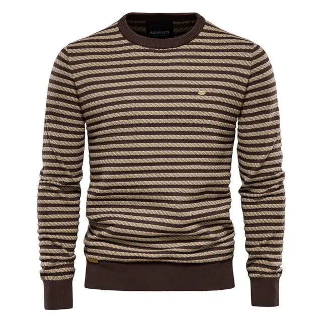 AIOPESON Spliced Cotton Men's Sweater