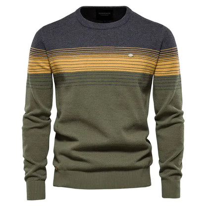 AIOPESON Spliced Cotton Men's Sweater